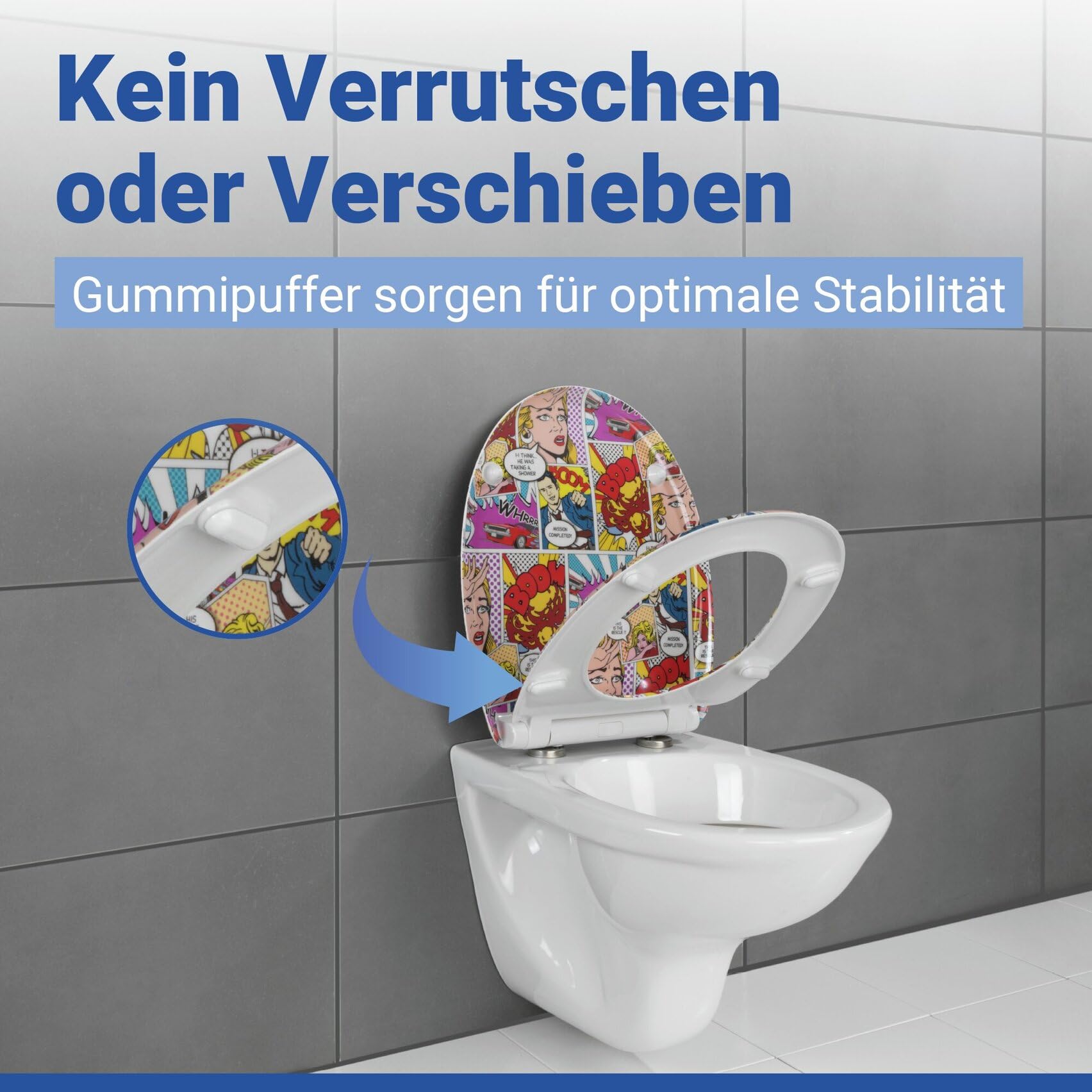 Wenko 22797100 sedile WC Pop Art duroplast soft-close