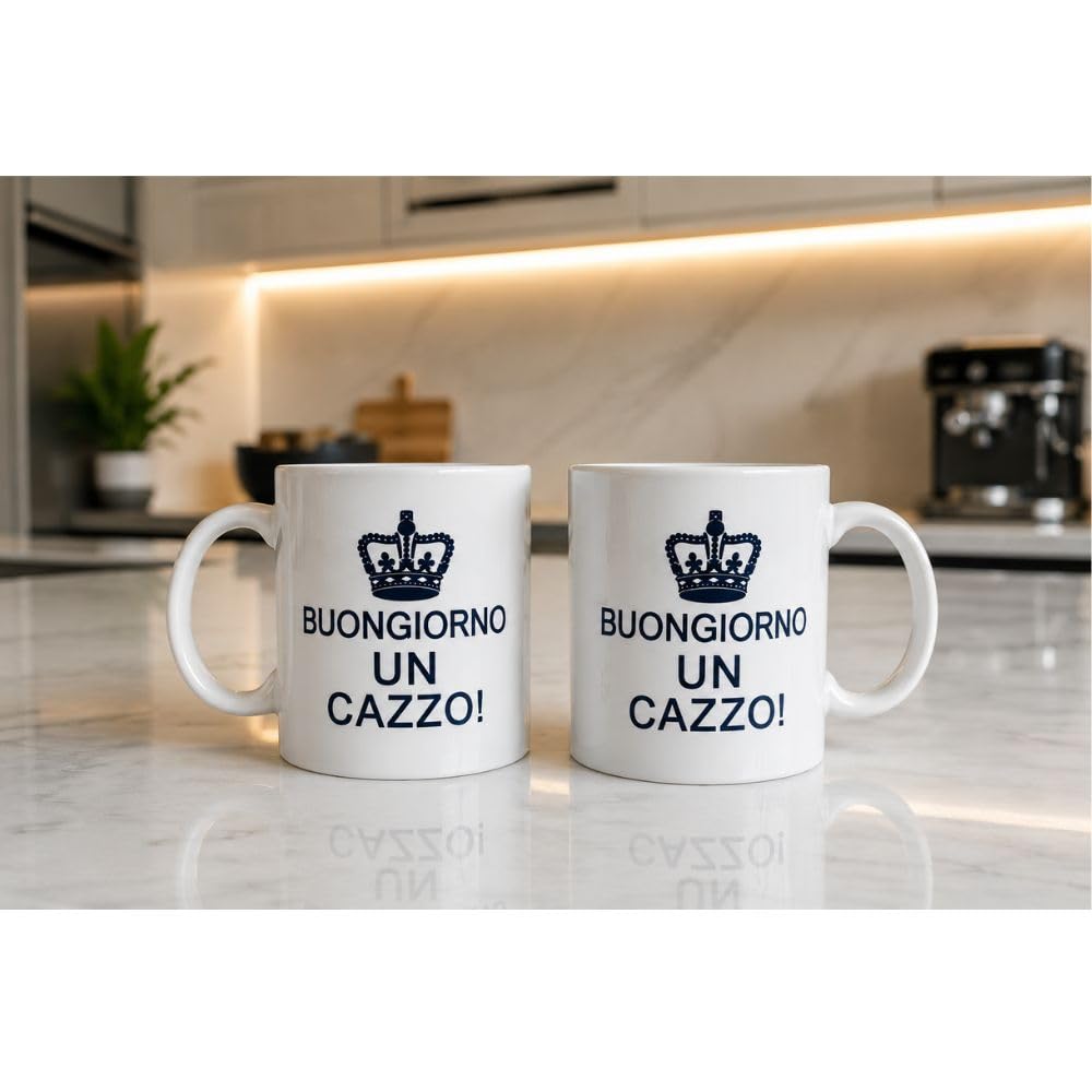 Cecaro Group mug ceramica 325 ml set 2 tazze scritta divertente