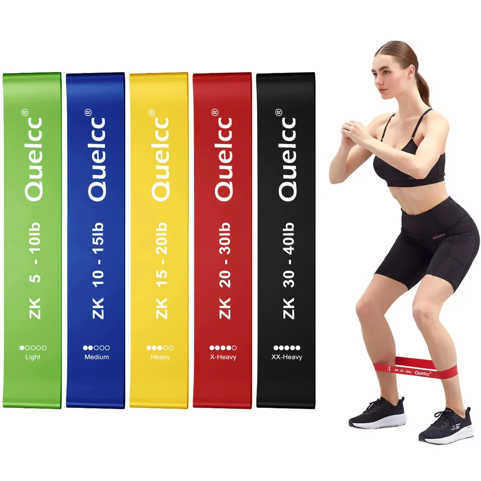 Quelcc Elastici Fitness Bande Elastiche 5 Pezzi Lattice