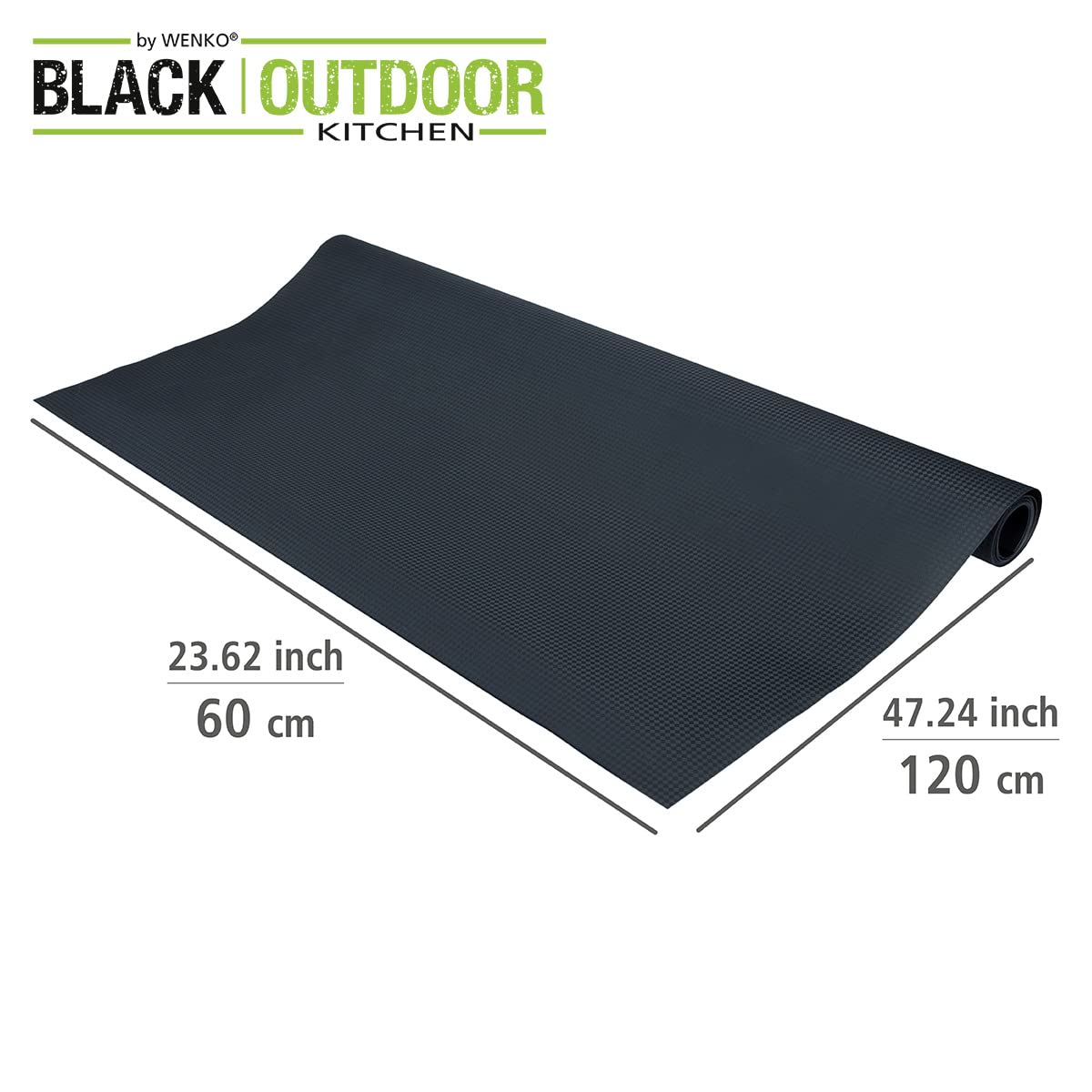 Wenko Black Outdoor Tappeto Barbecue 120x60 cm Nero