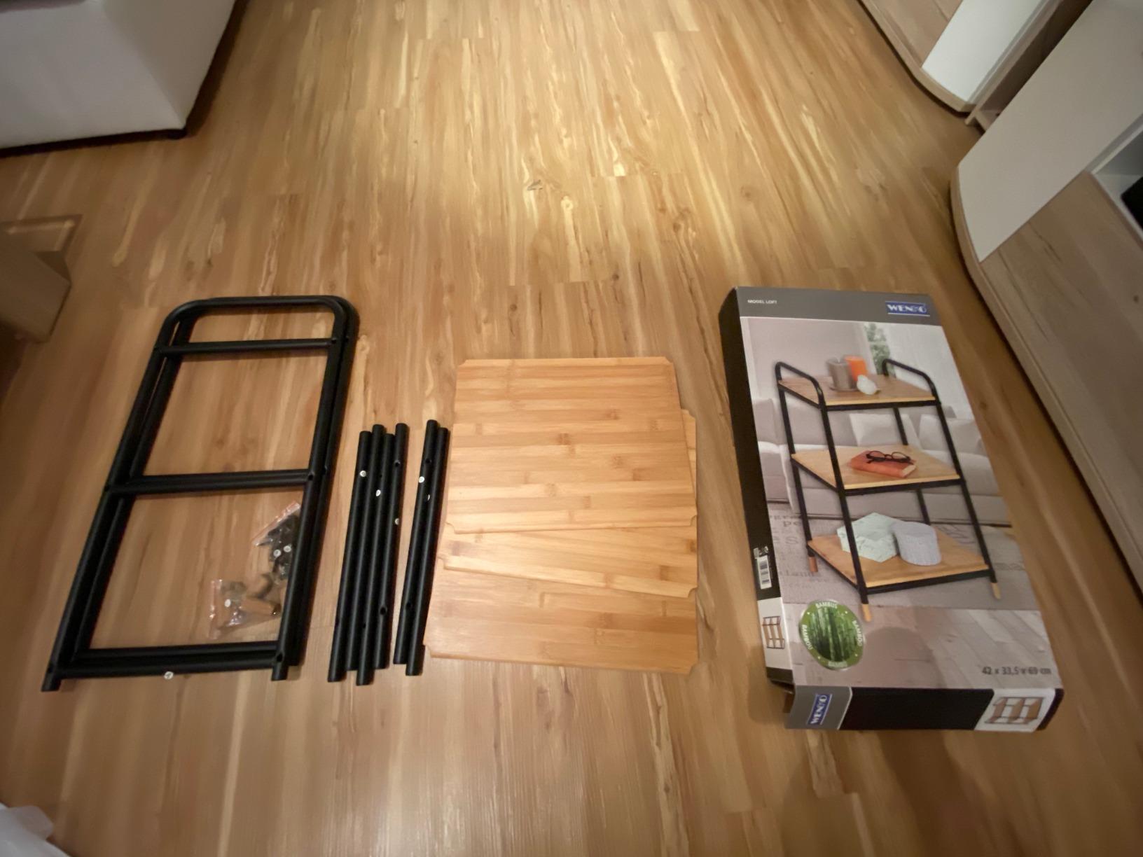 Wenko Loft Scaffale 4 Ripiani Bambù 42x94,5 cm