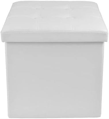 Cecaro Group Pouf Contenitore 38x38 Panna Ecopelle