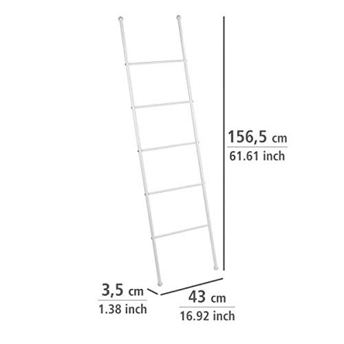 Wenko Viva scala portasciugamani bianca 43x156,5x3,5 cm acciaio