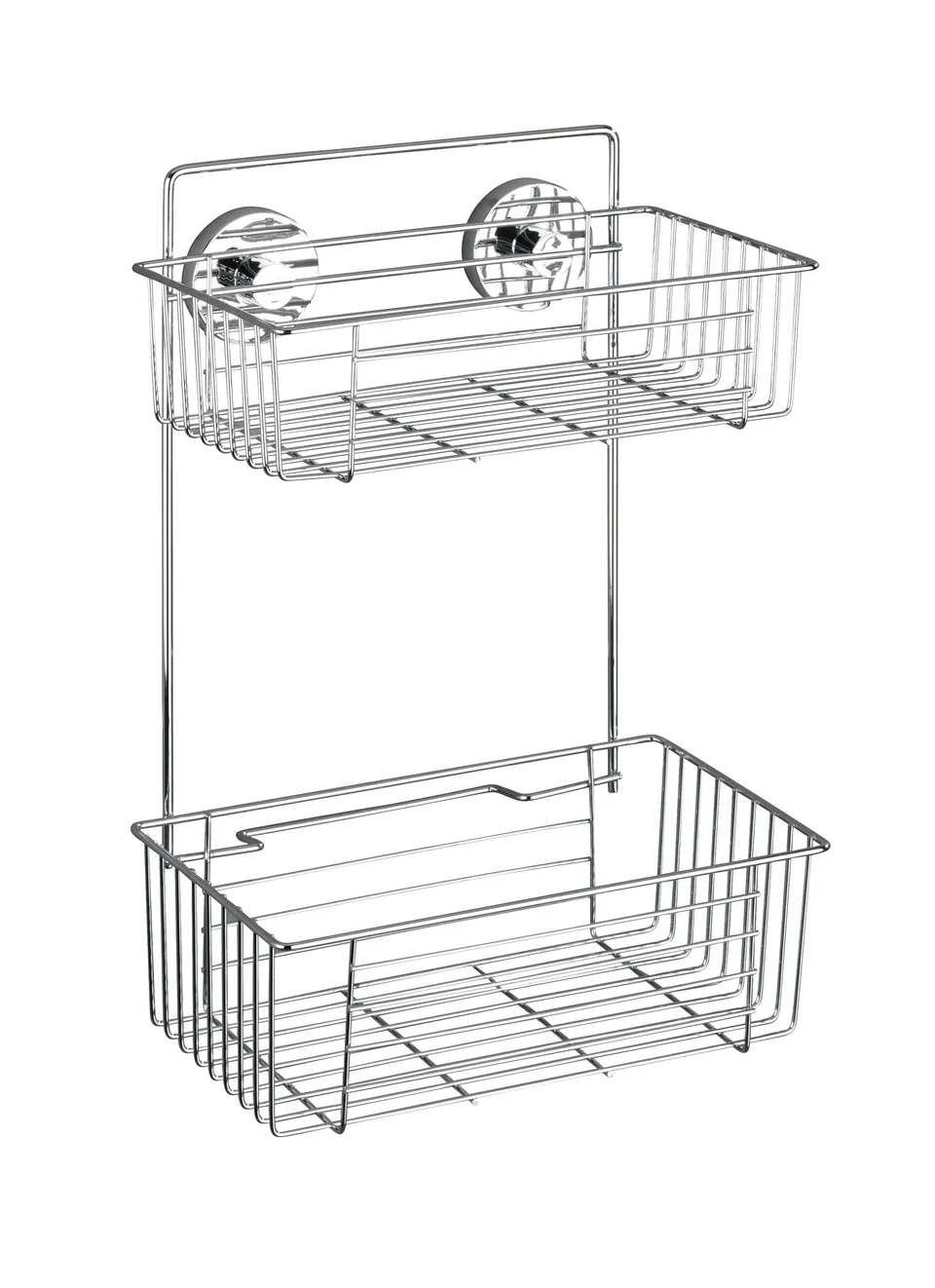 Wenko Vacuum-Loc Bari mensola 2 piani cromo