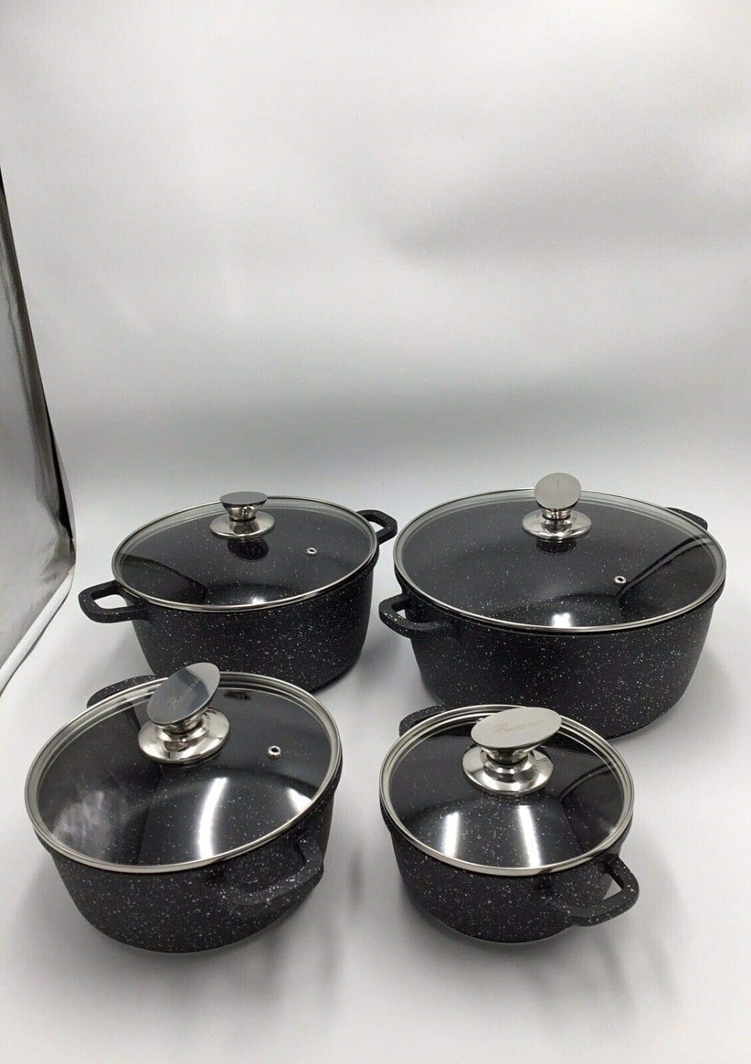 Cecaro Group batteria pentole pietra blu 26 pezzi vetro