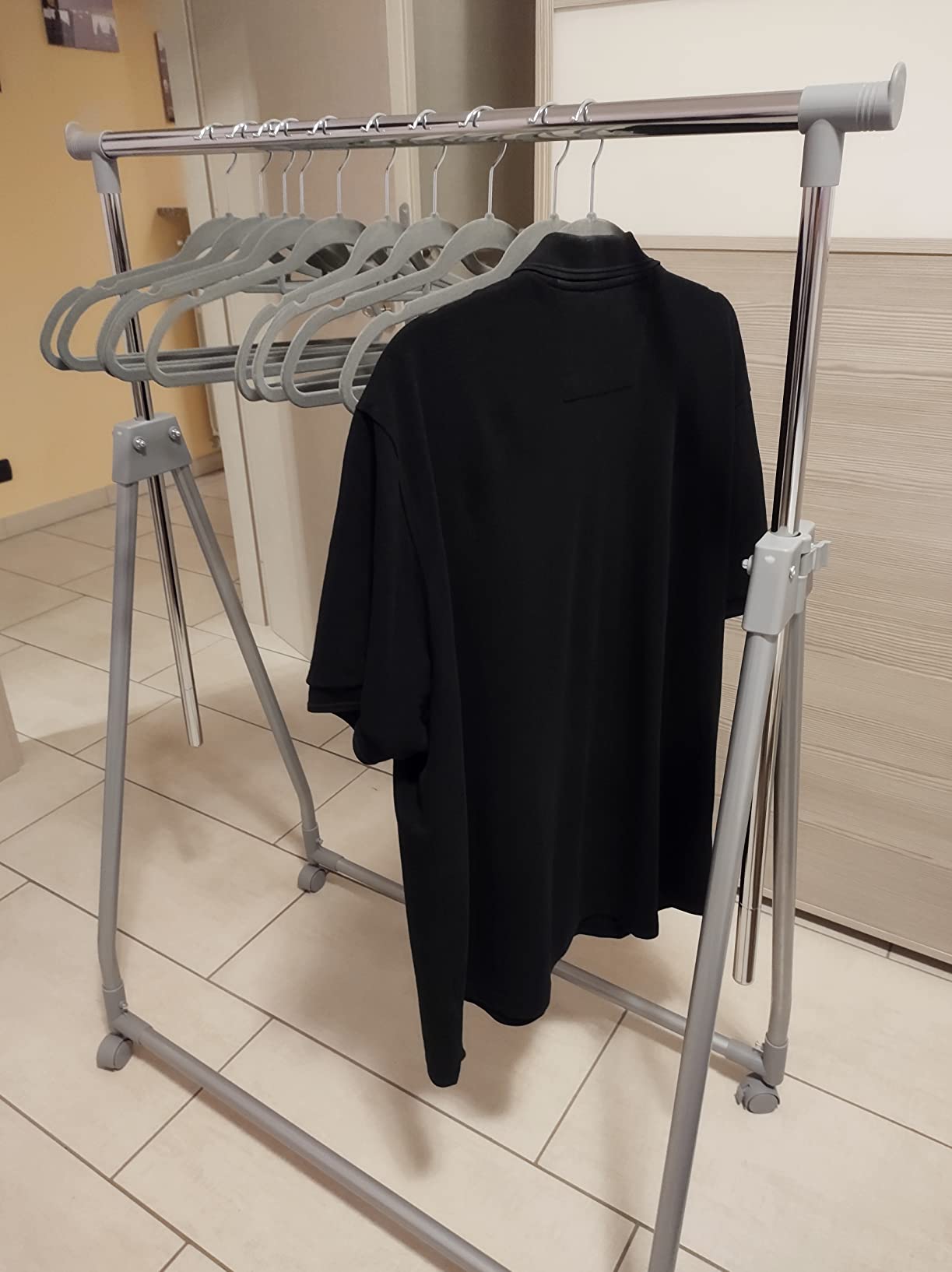 Wenko Mikey Appendiabiti Metallo Argento 170x38x90 cm