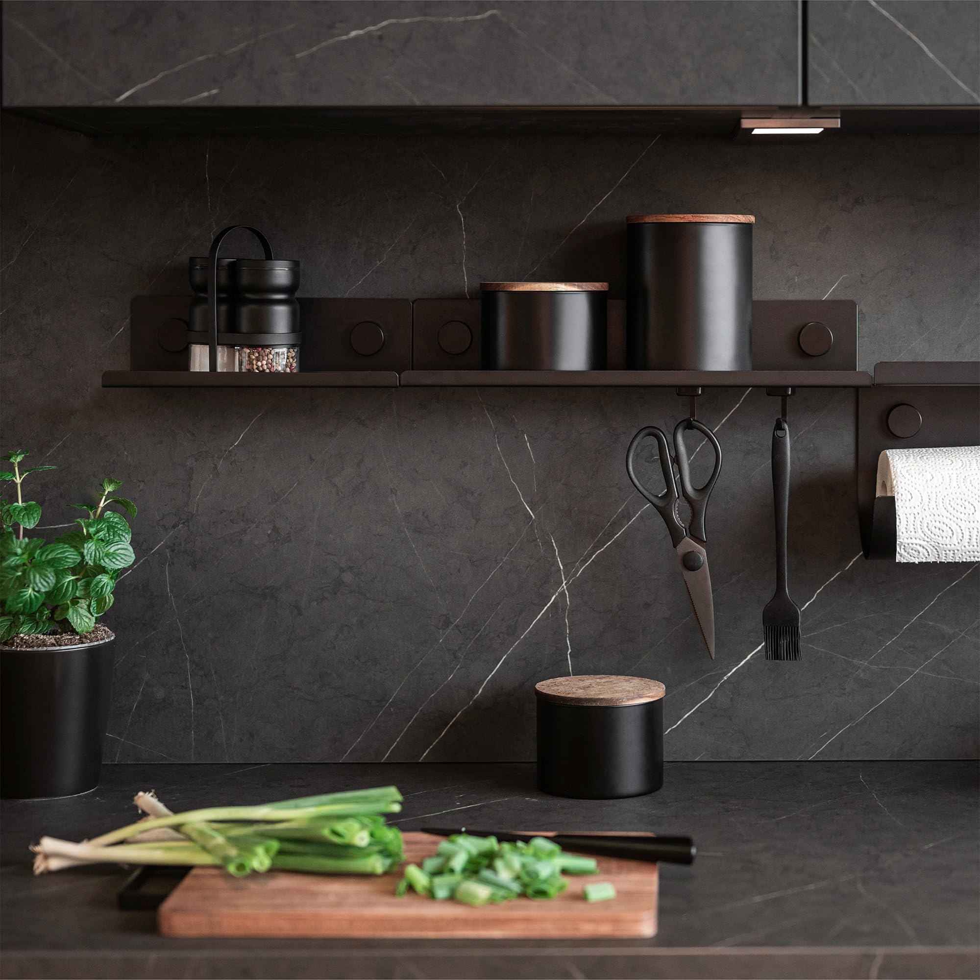 Wenko Black Outdoor Kitchen Mio Barattolo Vetro 1,0 l Nero