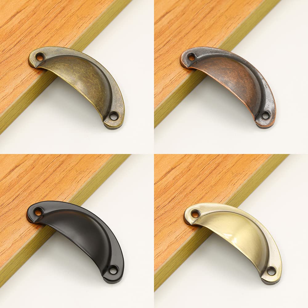 Lxoraziy maniglia conchiglia bronzo 12 pezzi per mobili
