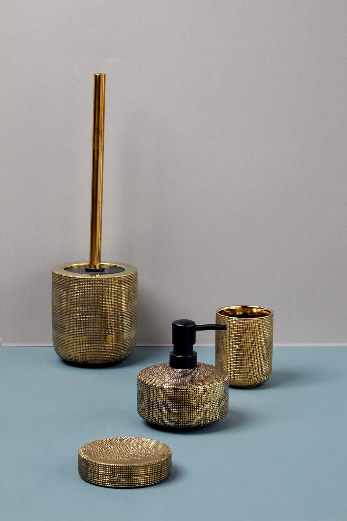 Wenko Rivara portasapone ceramica oro