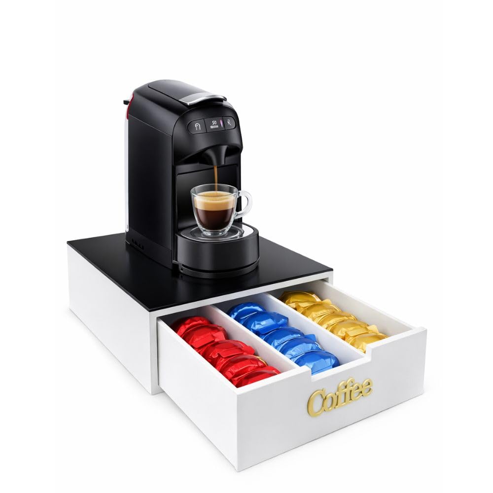 Cecaro Group Porta Capsule Bambù Vetro Nero Scritta Oro