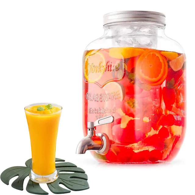 Cecaro Group dispenser vetro 3,5L rubinetto bevande fredde