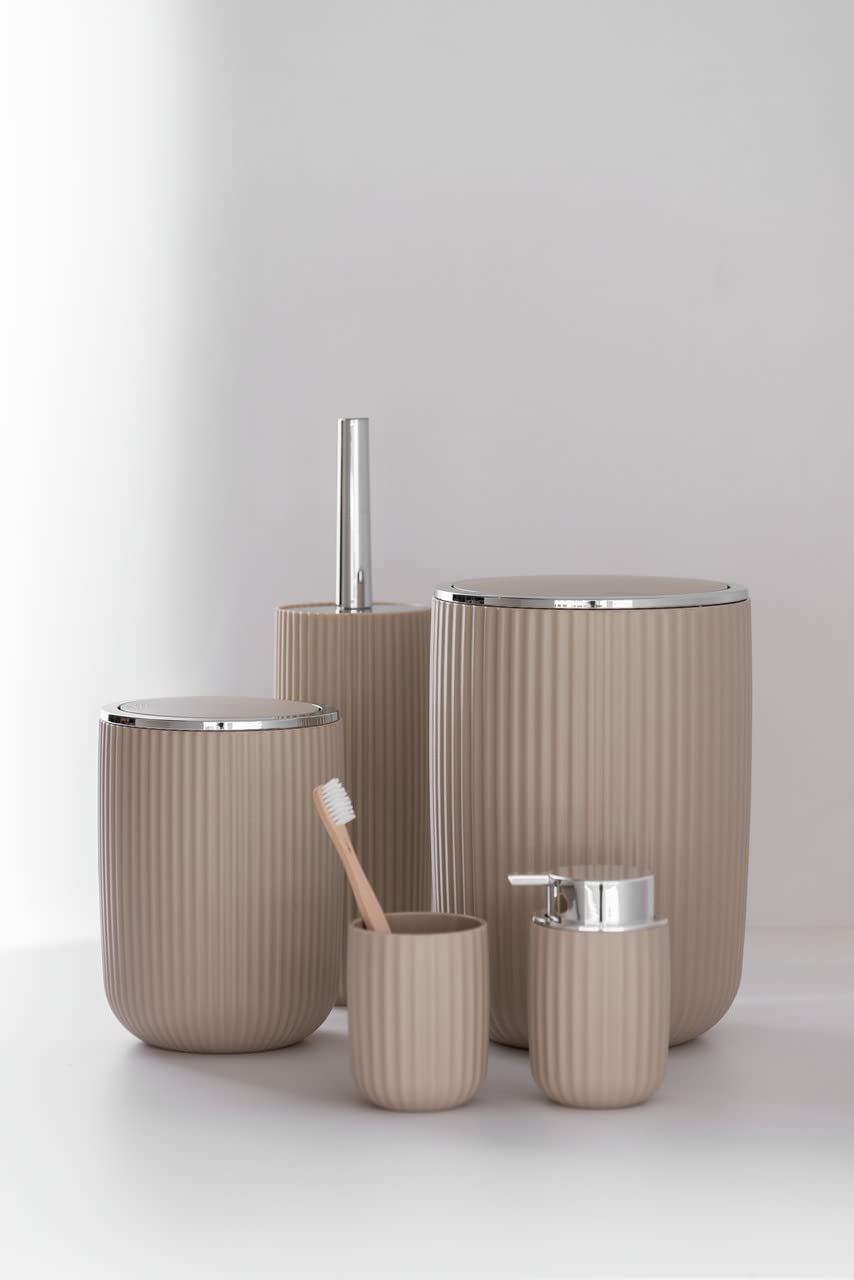 WENKO Agropoli S cestino bagno basculante beige 2 L
