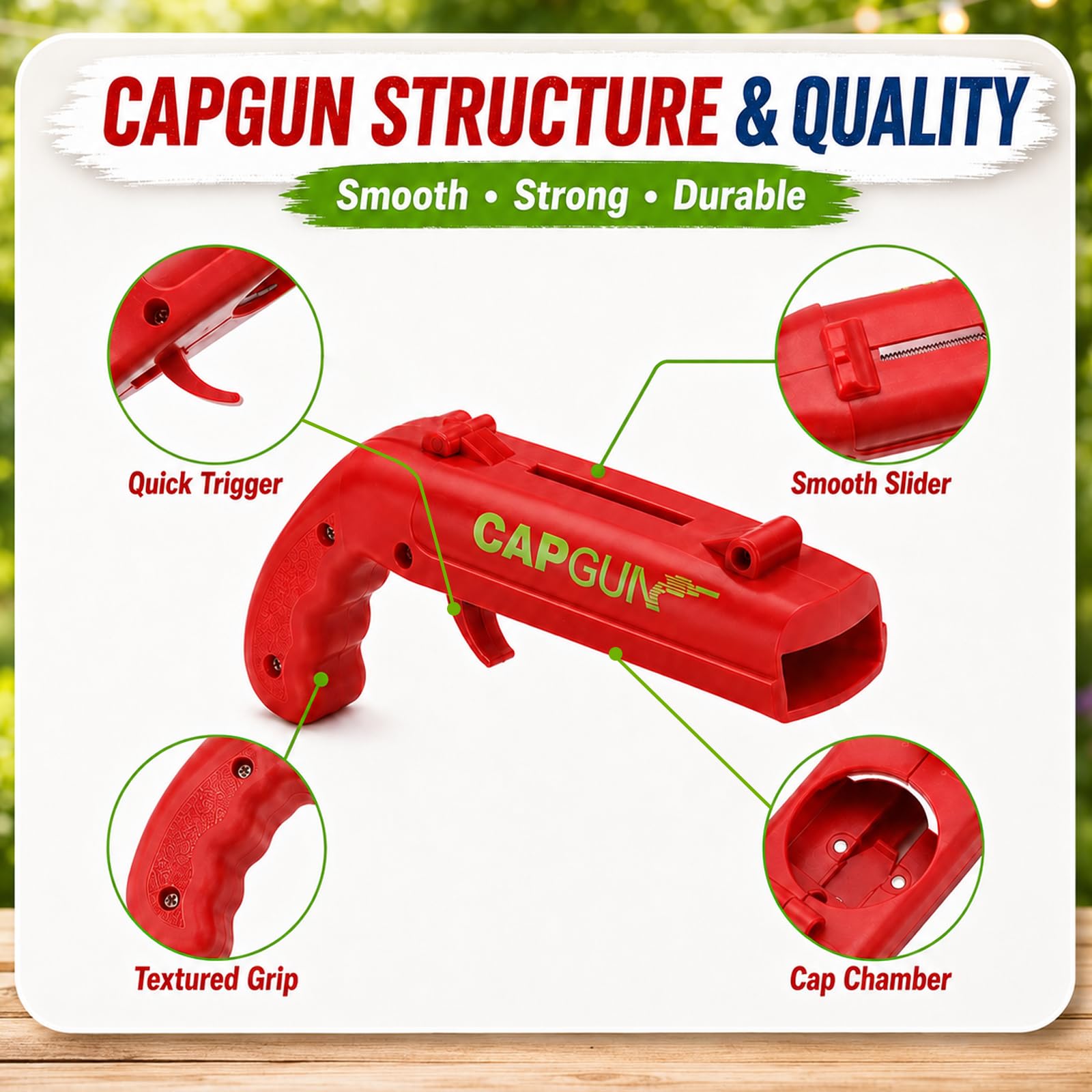 Quelcc Set 4 Apribottiglie Pistola Sparatappi 5 m