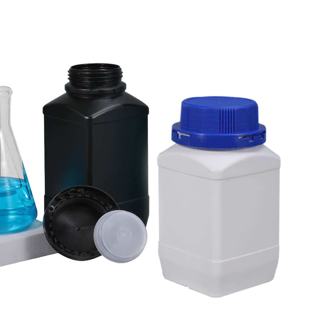 Lxoraziy Bottiglie 500 ml Bocca Larga HDPE Bianche 6 Pezzi ermetiche