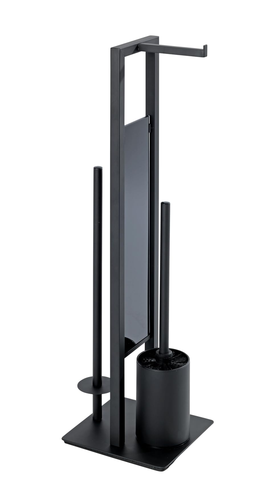Wenko Rivalta piantana WC portarotolo scopino nero 18x70x20 cm
