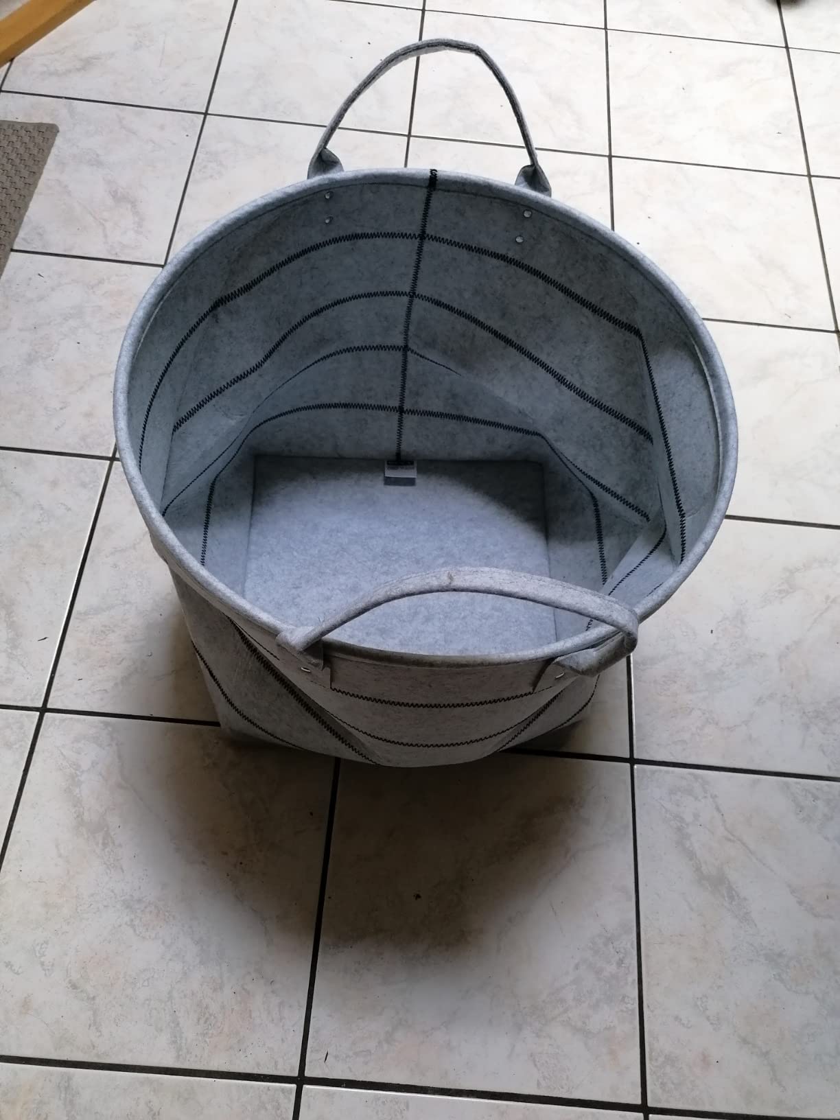 Wenko Nella XL cesto feltro grigio 129 l con manici