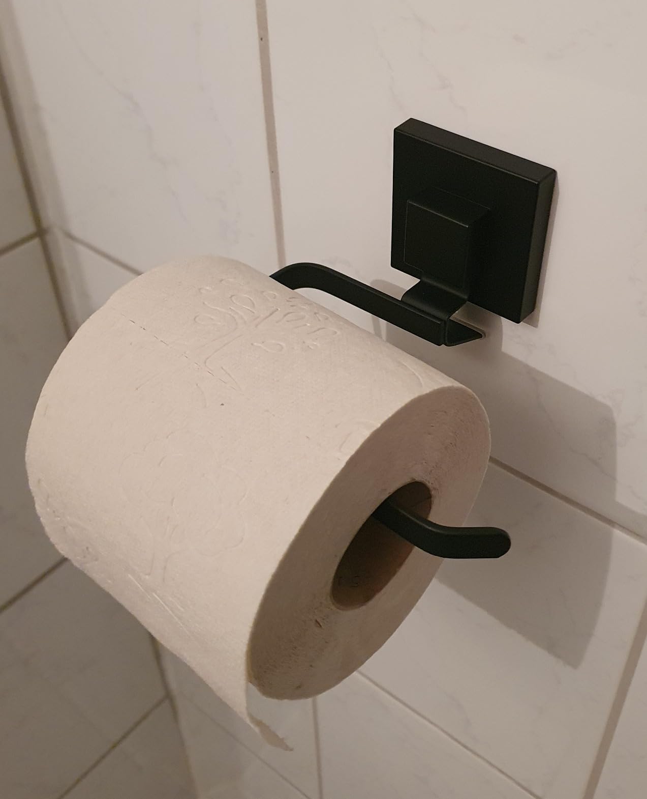 Wenko Vacuum-Loc Quadro portarotolo carta igienica nero