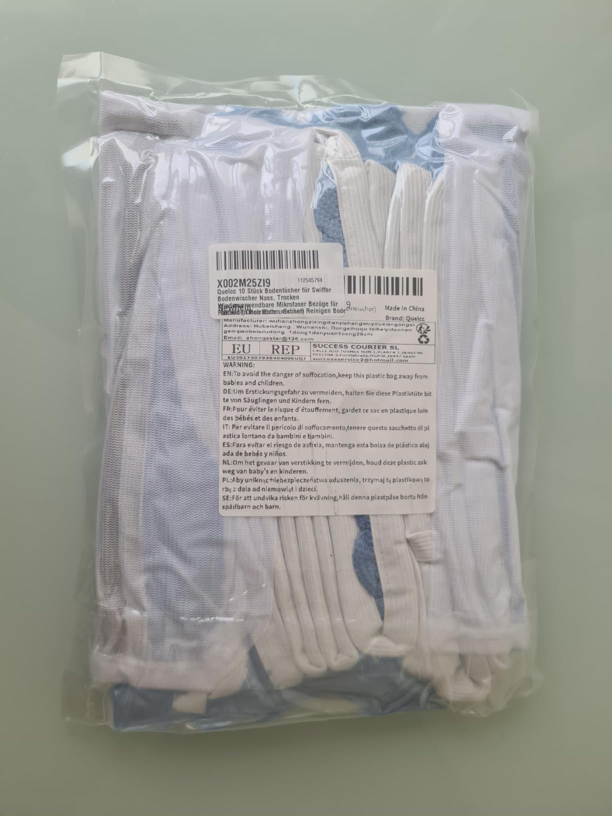 Quelcc Panni Microfibra Pavimenti Swiffer 10 Pezzi Blu Lavabili