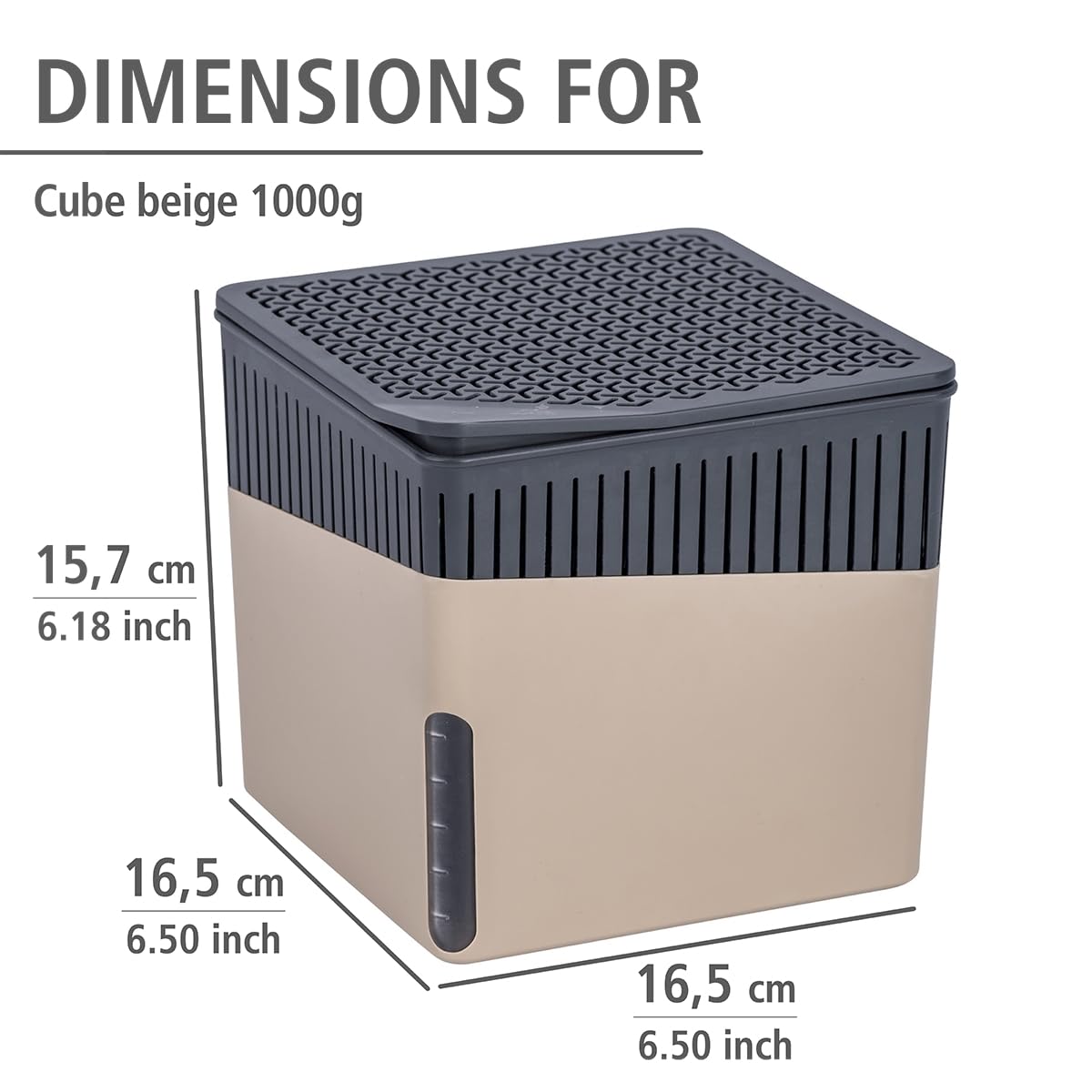 Wenko Cube 1000 g deumidificatore beige 1,6 L 80 m³