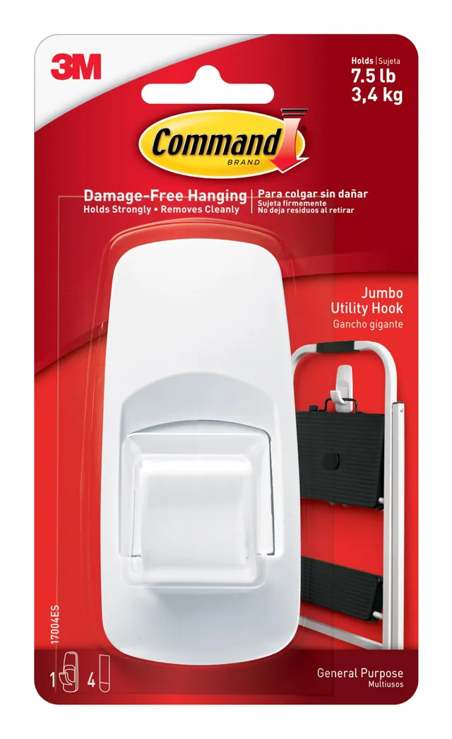 Command 17004 Gancio Multiuso Jumbo Bianco 4 Pezzi