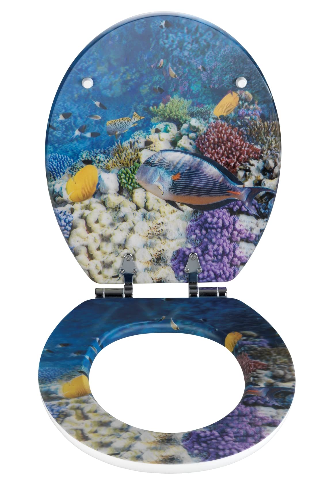 Wenko Pesce 3D sedile WC MDF chiusura ammortizzata 38x44,5 cm