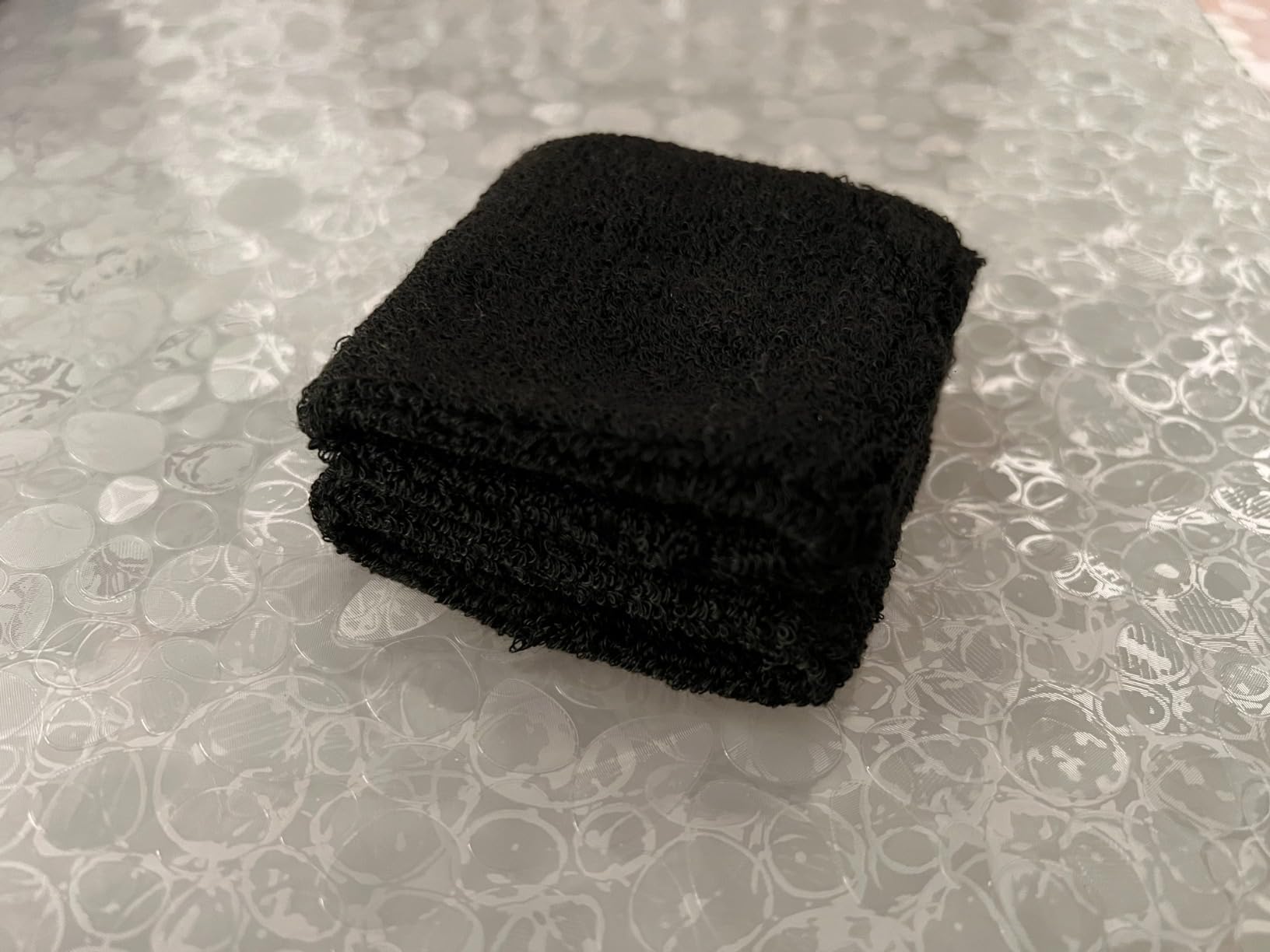 Quelcc Polsini Tergisudore Nero 2 Pezzi Cotone