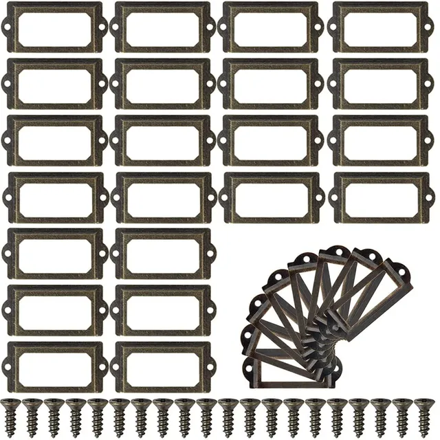 Lxoraziy portaetichette metallo vintage 30 pezzi 83 mm