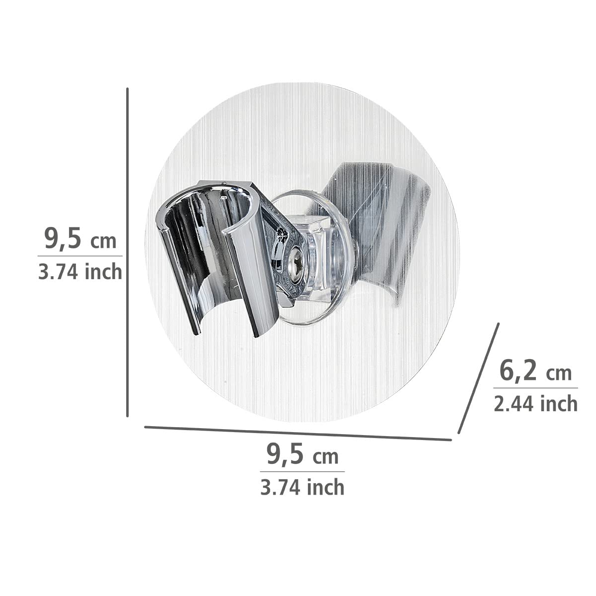 Wenko Static-Loc 22133100 porta-soffione doccia argento