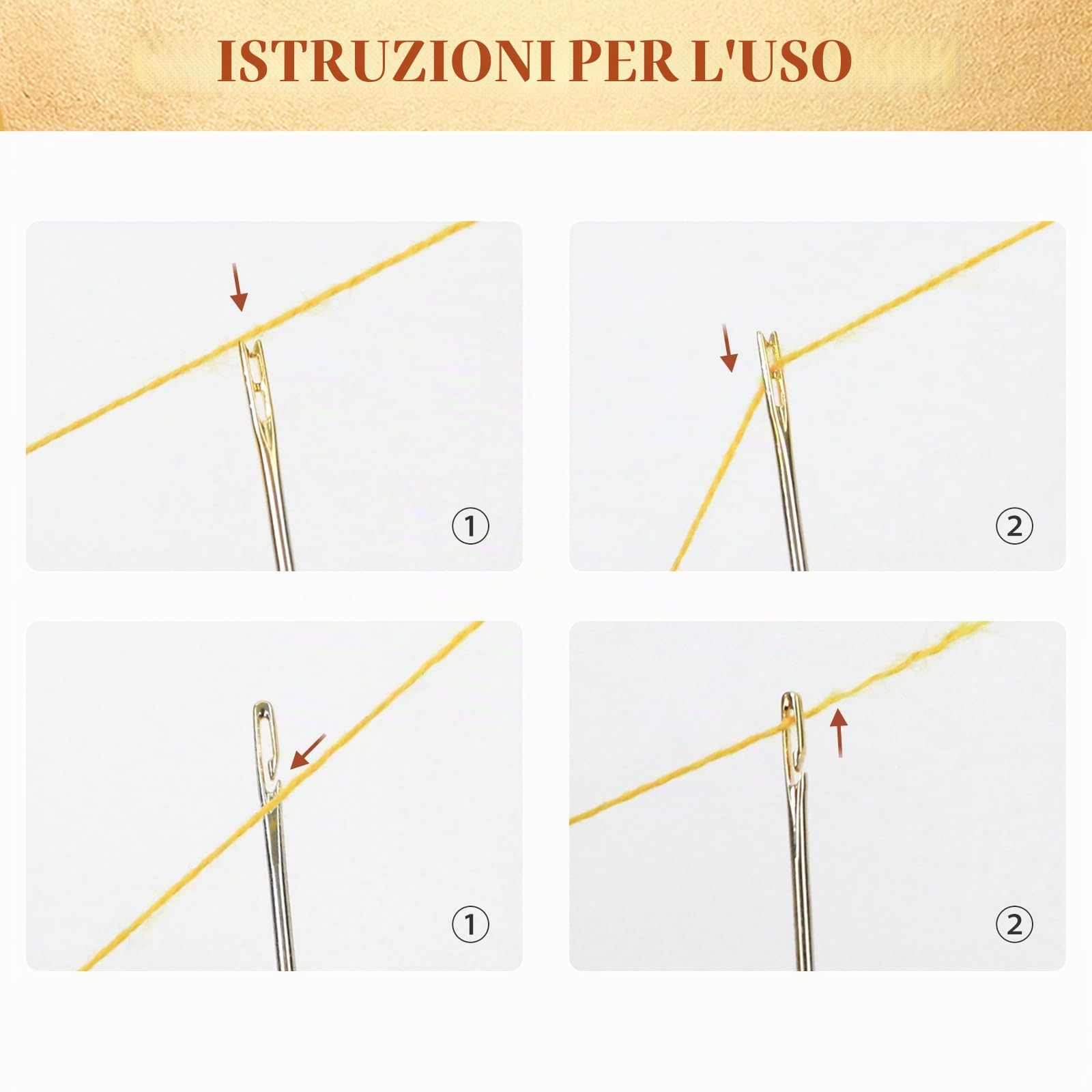 Quelcc aghi da cucire autoinfilanti 48 pezzi