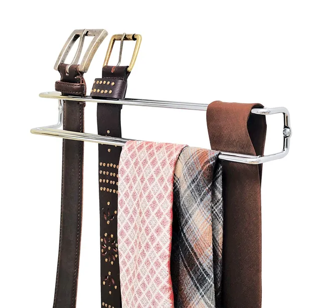 Wenko porta cravatte e cinture da armadio 36x4,5x5 cromo