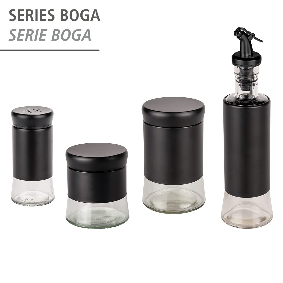 Wenko Boga oliera vetro 300 ml nero