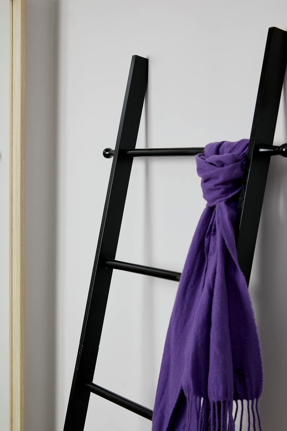 Wenko Loft Scaletta Portasalviette Bambù Nero 43x170 cm