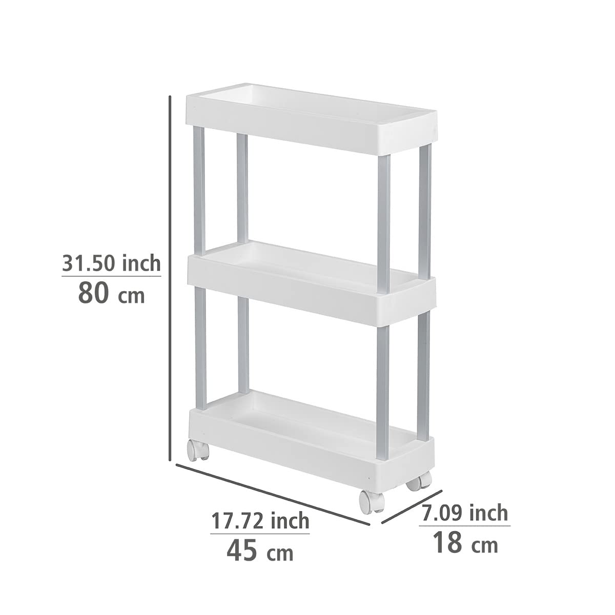 Wenko Mino Carrello 3 Ripiani Multiuso