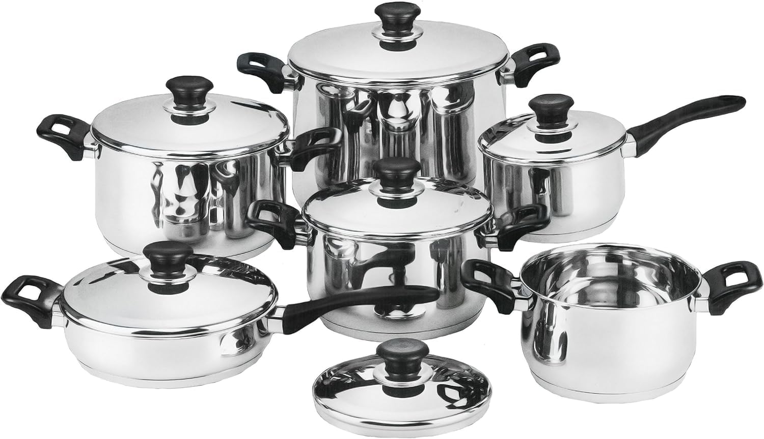 Cecaro Group Bavaria batteria pentole inox 12 pezzi induzione