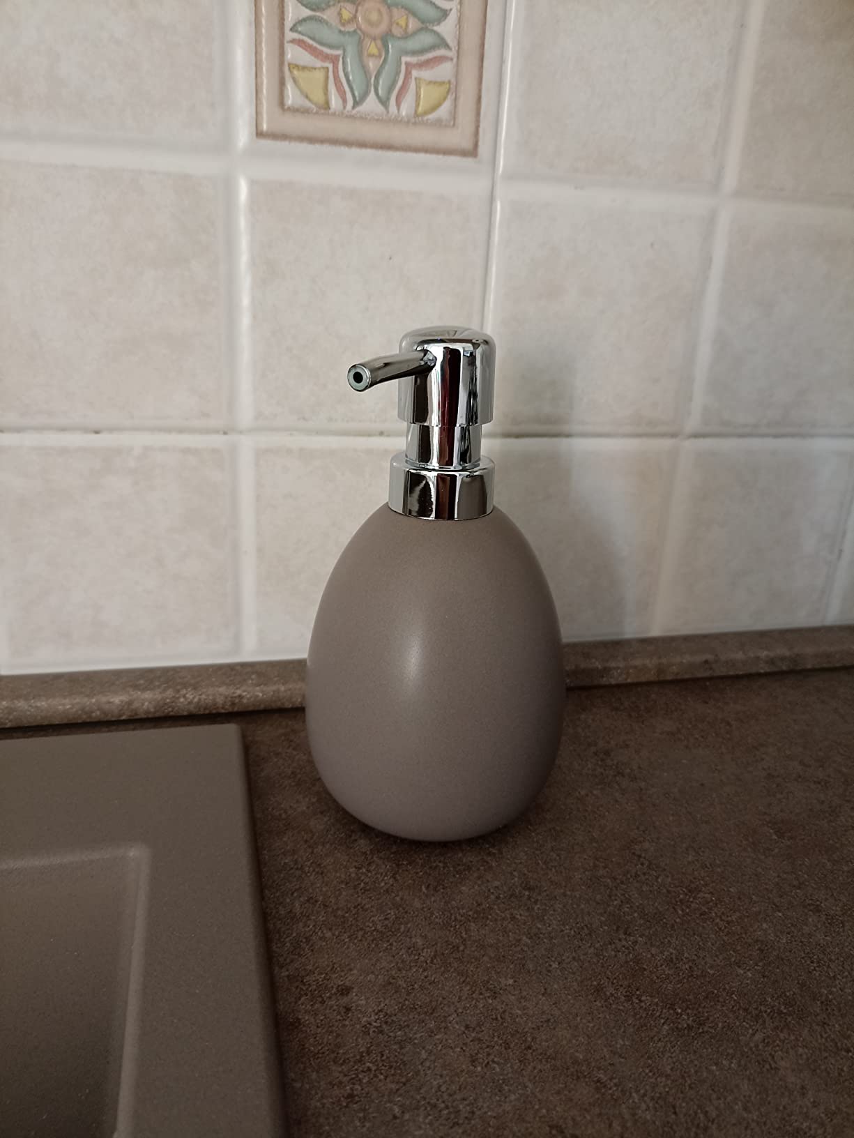Wenko Polaris dosatore sapone ceramica bianco opaco 390 ml