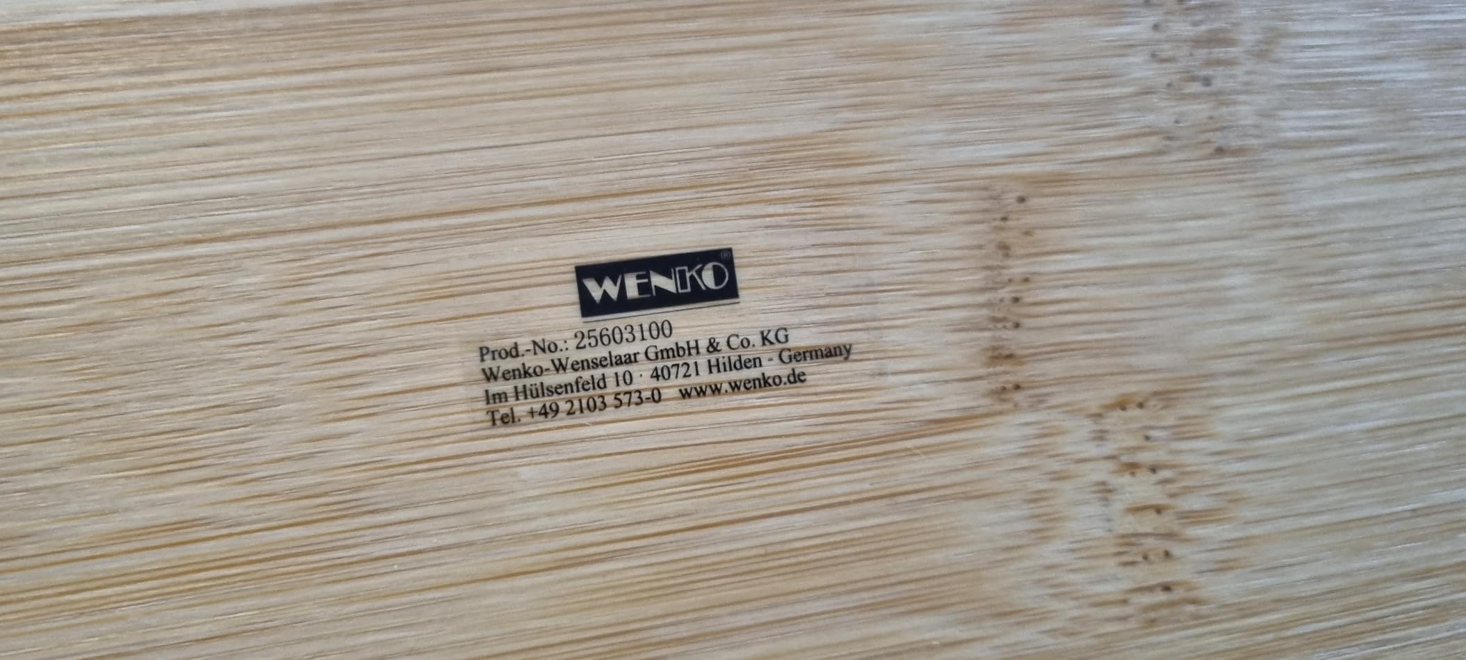 Wenko Allegre box bagno bambù rattan 28 cm
