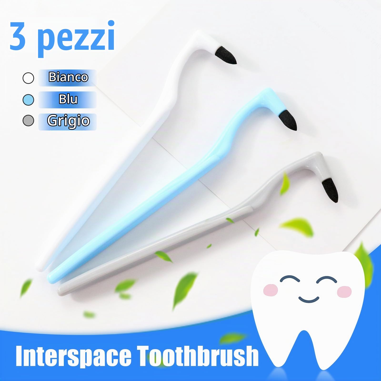Quelcc Stain Remover Gomma Smacchiante Denti 3 Pezzi