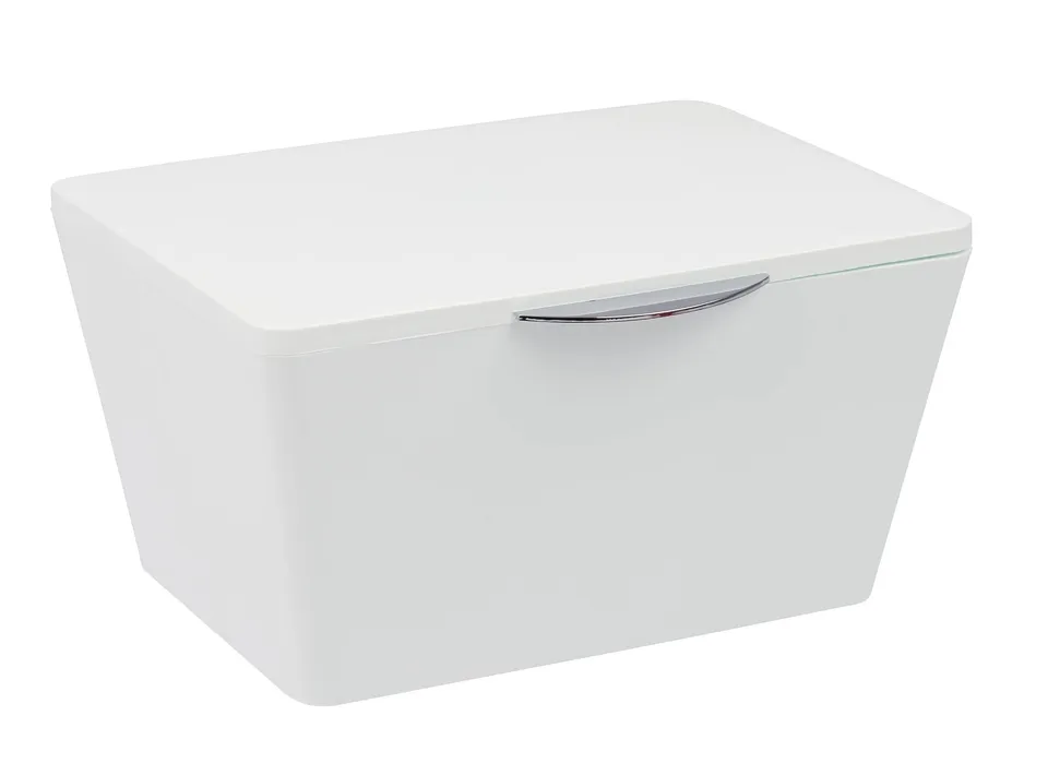 Wenko scatola bagno con coperchio bianca 19x15,5 cm infrangibile