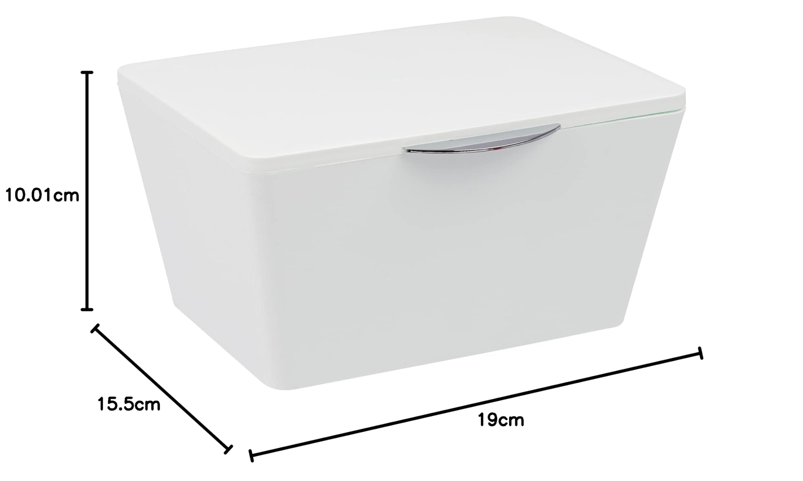 Wenko scatola bagno con coperchio bianca 19x15,5 cm infrangibile