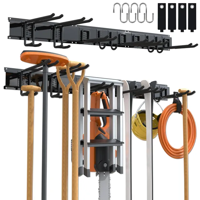 3-H porta attrezzi parete 120 cm acciaio inox 14 ganci