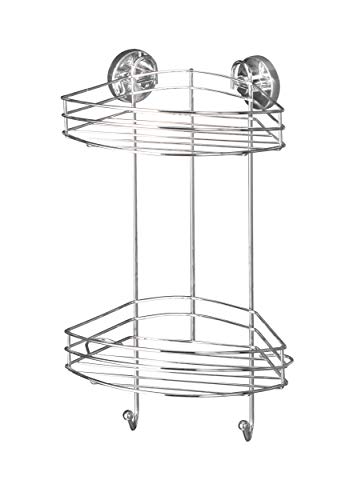 WENKO Vacuum-Loc portaoggetti 2 piani mensola acciaio cromo
