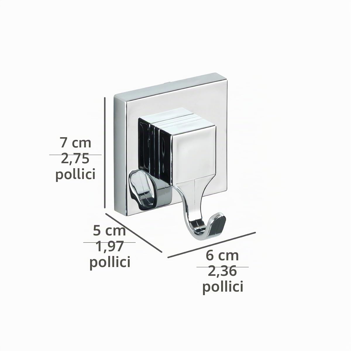 WENKO Vacuum-Loc Quadro gancio parete 2 pezzi senza forare