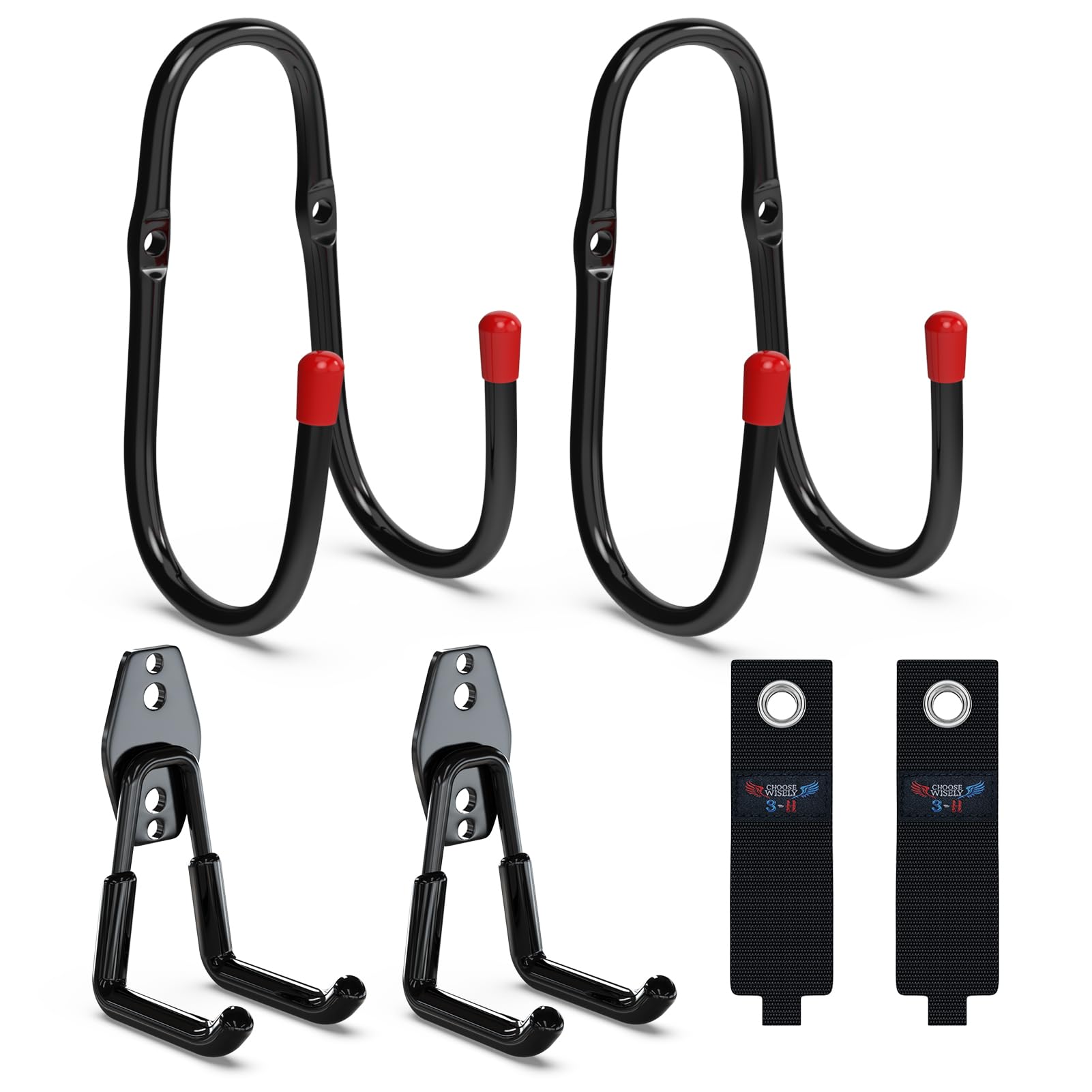 3-H Portatubo da Parete 2 Pezzi +1 Cinghia 45 kg