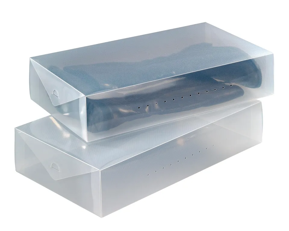 Wenko 6010100 contenitori per stivali trasparenti set 2 pezzi