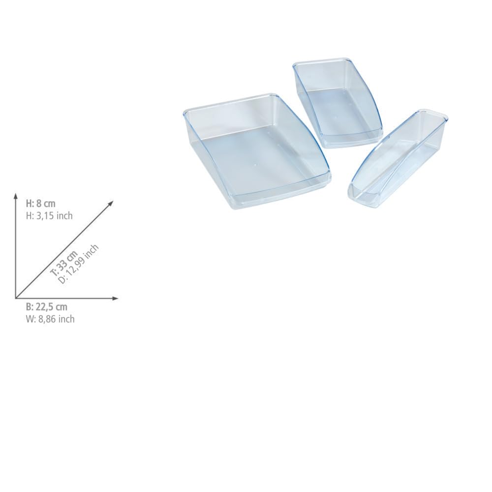 Wenko organizer frigorifero set 3 trasparenti
