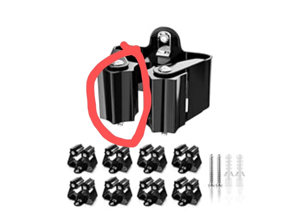 3-H portascope da muro 12 pezzi nero acciaio inox 5 kg