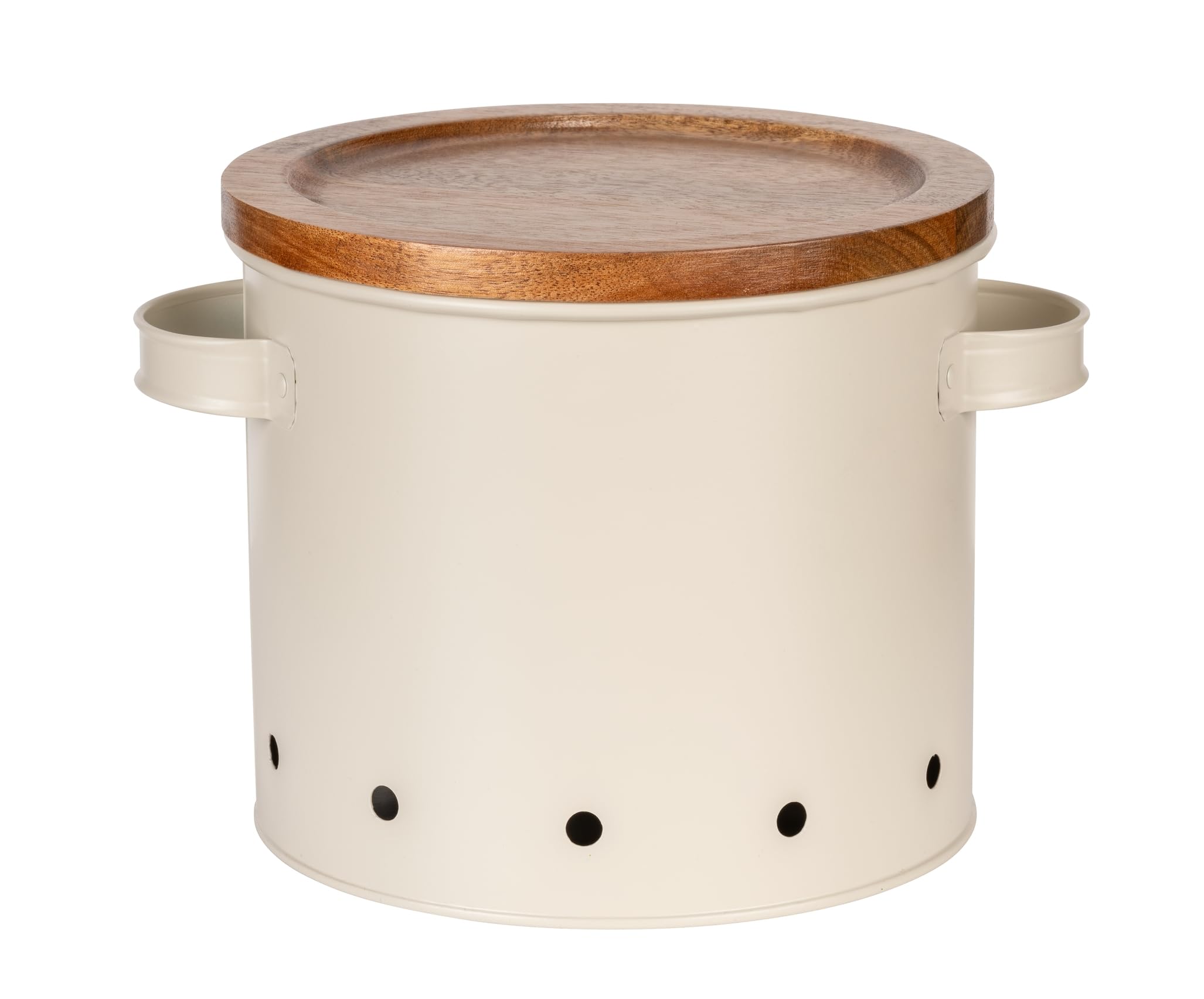 Wenko Aria barattolo metallo beige 3,8 litri traspirante