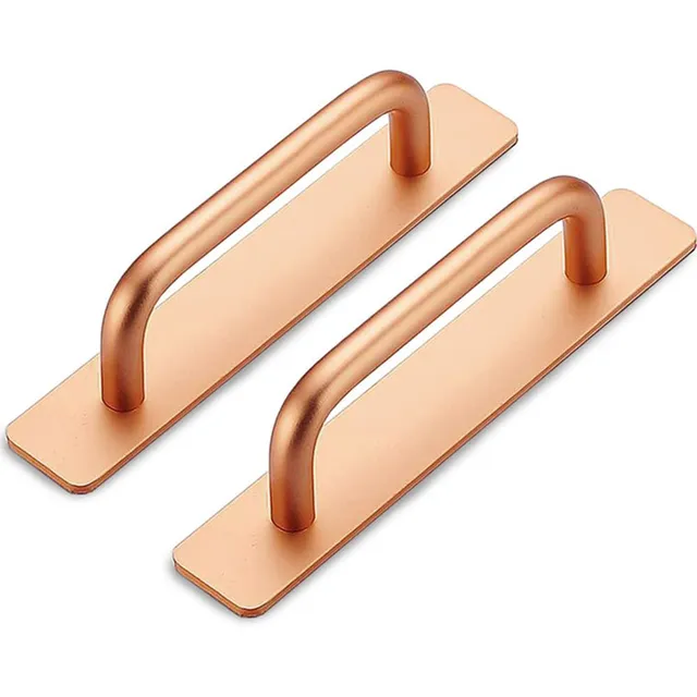 Lxoraziy Maniglia Autoadesiva 148 mm Alluminio Oro Rosa 2 Pezzi