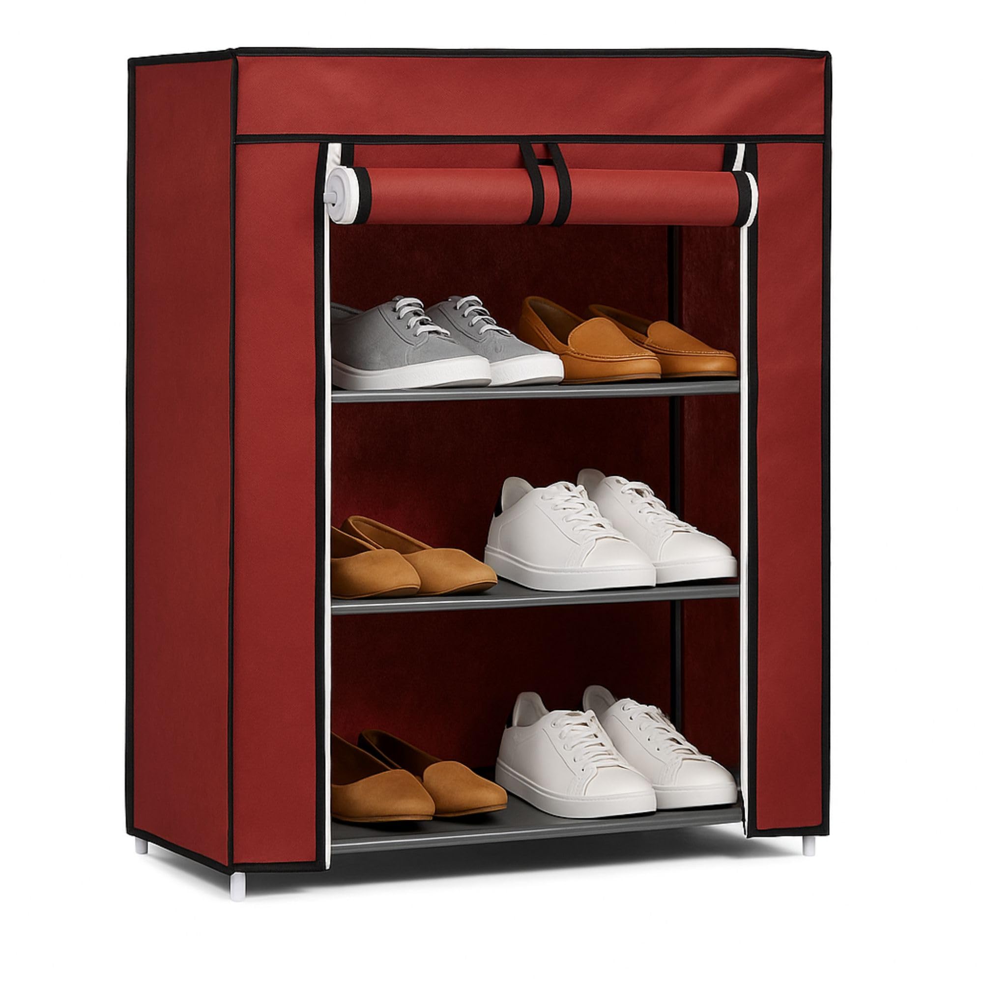 Cecaro Group Scarpiera Tessuto 4 Ripiani 60x30x72 cm