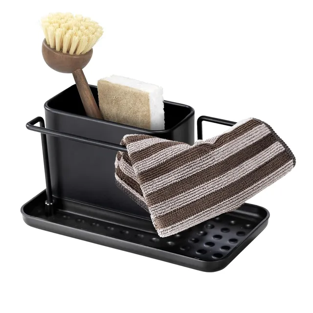 Wenko Orio 55078100 portapiatti nero salvaspazio